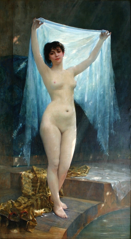 Nu au voile, 1888, Albert Aublet