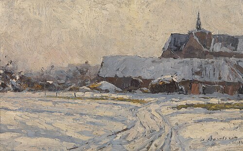 Snow in the Afternoon (Snow-Covered Village), 1892, Albert Baertsoen