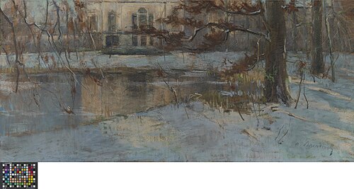 Snow-covered Country House and Park, 1900, Albert Baertsoen