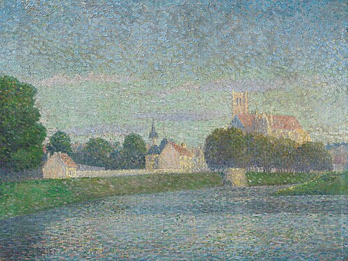 Matin sur la Marne à Meaux, 1886, Albert Dubois-Pillet