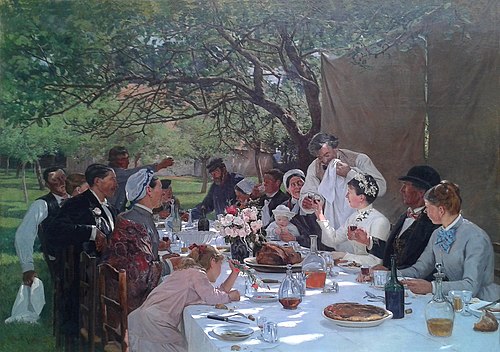 Un repas de noces à Yport, 1886, Albert Fourié