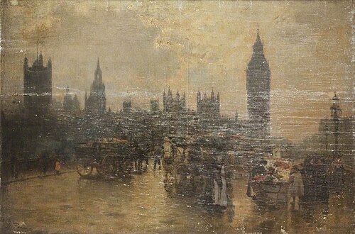Westminster Bridge, 1890, Alberto Pisa