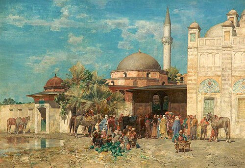 A Moorish Market Place, , Alberto Pasini