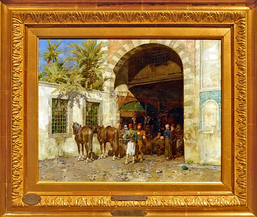 Entrée au bazar du Caire, 1880, Alberto Pasini