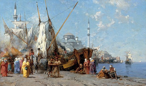 Marché à Istanbul, 1868, Alberto Pasini