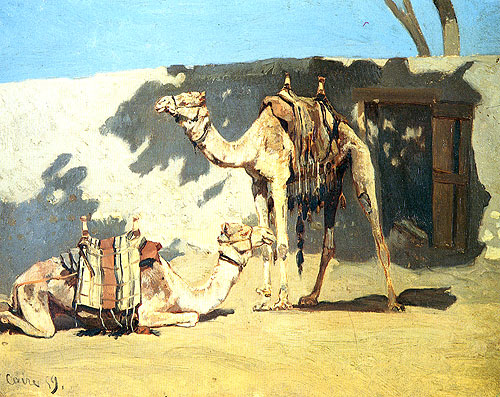 Resting camels, 1859, Alberto Pasini