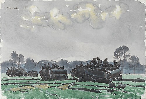 Infantry Advancing, 1945, Alex Colville
