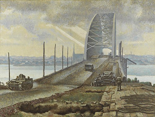 The Nijmegen Bridge, Holland, 1944, Alex Colville