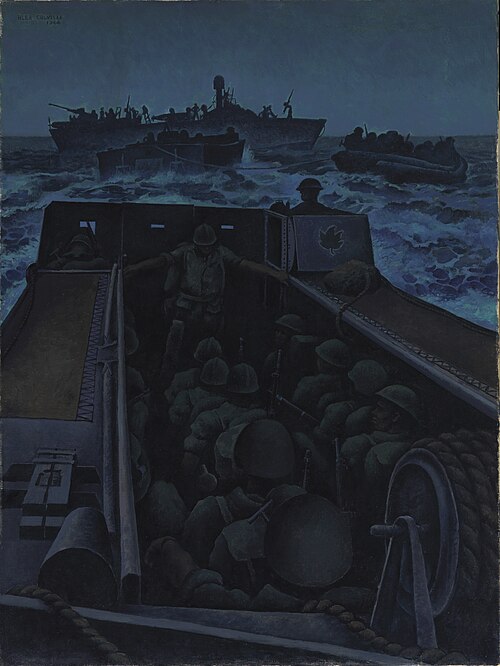 Landing Craft Assault Off Southern France, 1944, Alex Colville