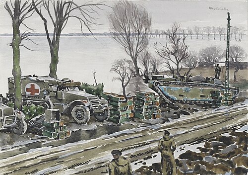 The Beach Area, Holland, 1945, Alex Colville