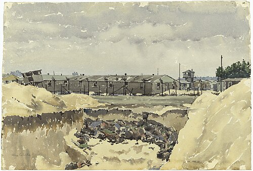 Belsen Concentration Camp, 1945, Alex Colville