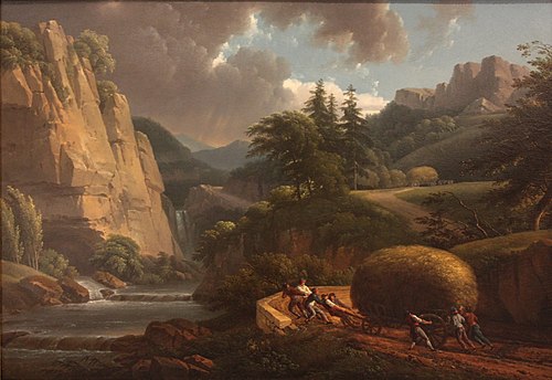 Les citoyens de Remiremont conduisant les voitures de fourrage à l'armée du Rhin, 1794, Alexandre-Hyacinthe Dunouy