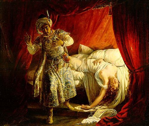 Othello and Desdemona, 1829, Alexandre Colin