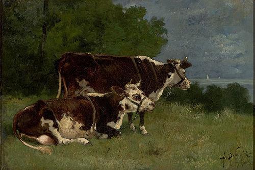 Two Cows, 1885, Alexandre Defaux