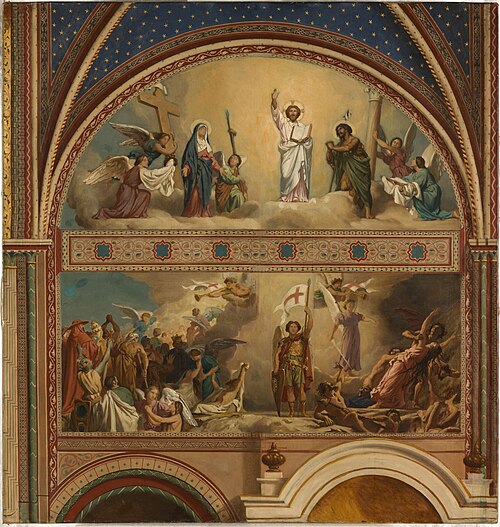 Esquisse pour l'église de Saint-Germain-des-Prés : Le Jugement Dernier, 1872, Alexandre Hesse