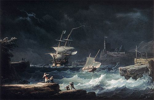 Coup de vent en mer, 1850, Alexandre-Jean Noël