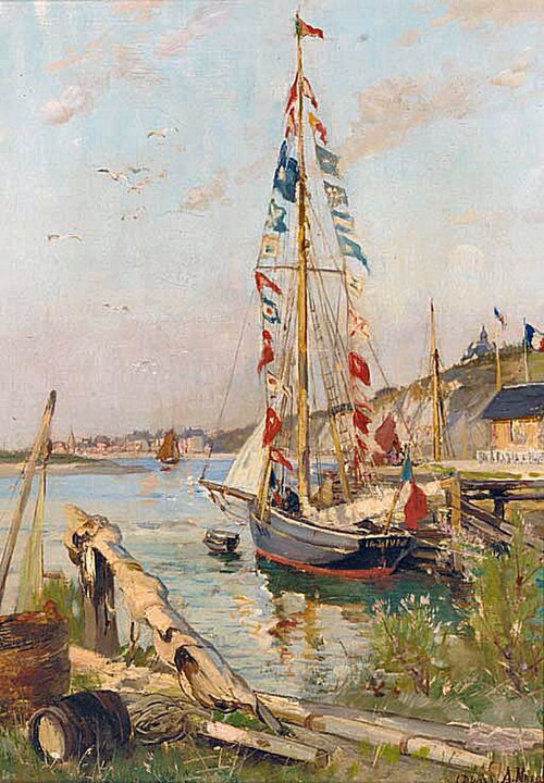 Bateau décoré à Dives, , Alexandre Nozal