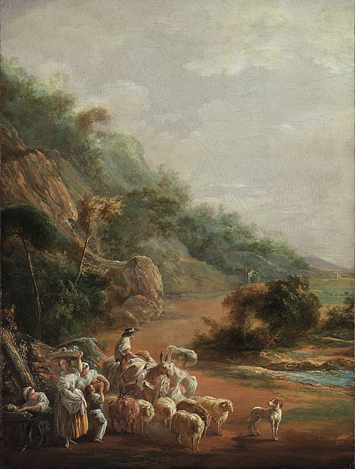 Scene with Villagers (fragment), 1786, Luis Paret y Alcázar