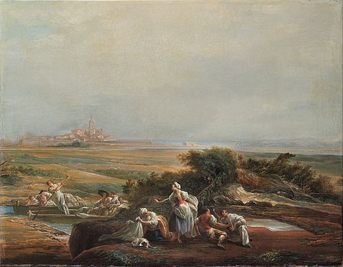 View of Fuenterrabía (fragment), 1786, Luis Paret y Alcázar