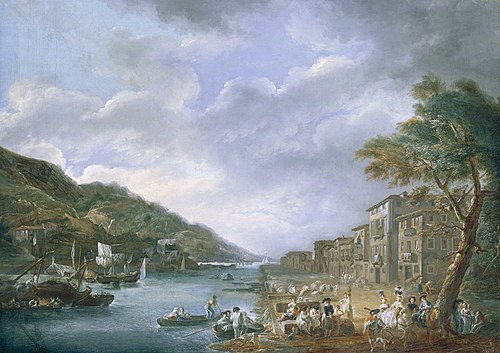 The Quay, Olaveaga, Bilbao, 1786, Luis Paret y Alcázar