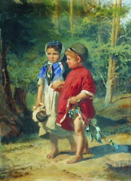 Peasant Children, 1894, Alexeï Korzoukhine