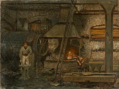 Кузница. Этюд, 1875, Alexeï Korzoukhine