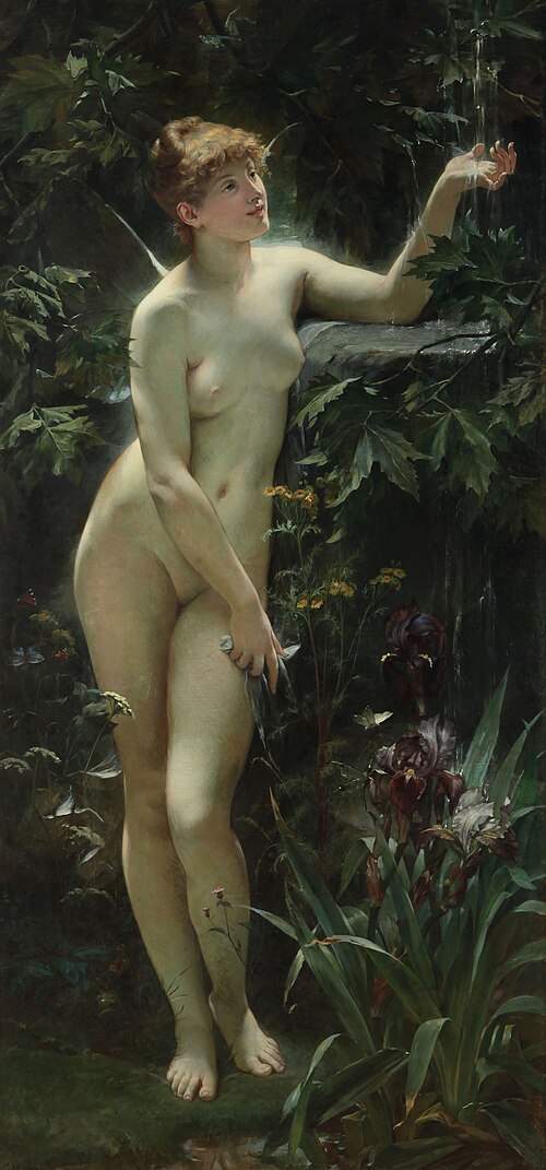 Psiquis en la fuente, 1887, Alexis-Joseph Mazerolle