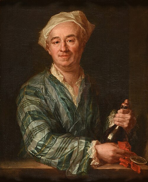 Portrait d'homme tenant une bouteille, 1750, Alexis Grimou
