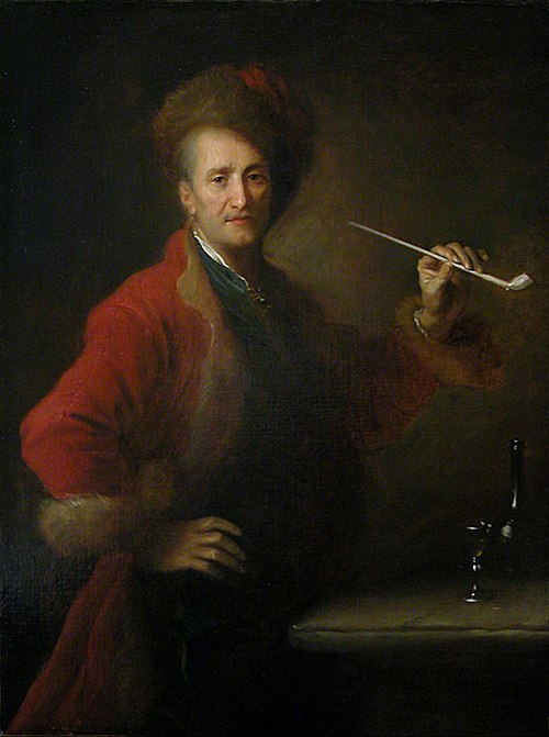 Homme en costume polonais, une pipe à la main, 1726, Alexis Grimou