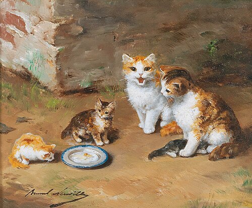 Cat Family, 1941, Alfred-Arthur Brunel de Neuville