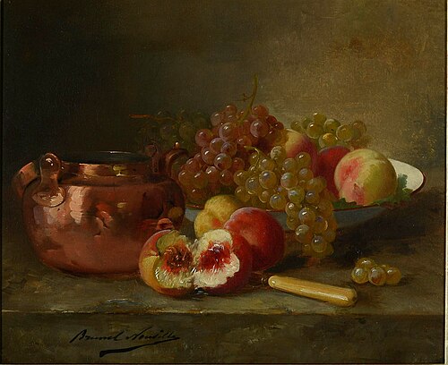 Copper Pot with Peaches, , Alfred-Arthur Brunel de Neuville