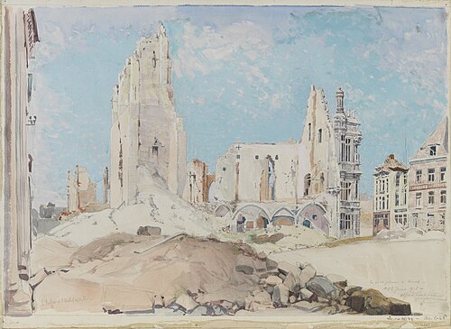 La Petite Place D'Arras, 1918, Alfred Bastien