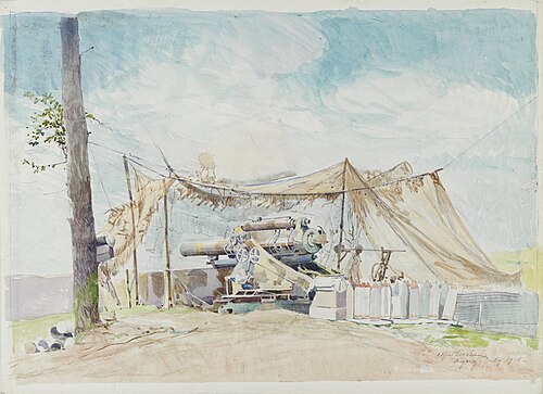 ONE OF OUR GUNS, AGNY, 1918, Alfred Bastien