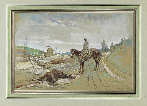OUTPOST AT NIEUPORT, 1917, 1917, Alfred Bastien