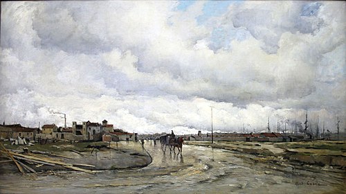 Les abords du bassin du Lazaret., 1884, Alfred Casile