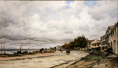 Quai du Rhône à Avignon, 1883, Alfred Casile