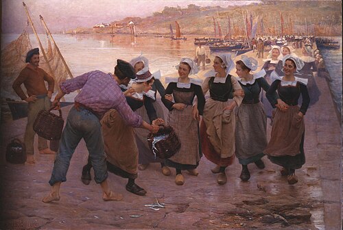 Les Sardinières de Concarneau, 1896, Alfred Guillou