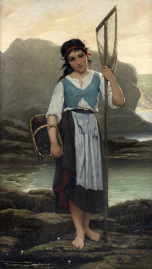 The mussel gatherer, , Alfred Guillou