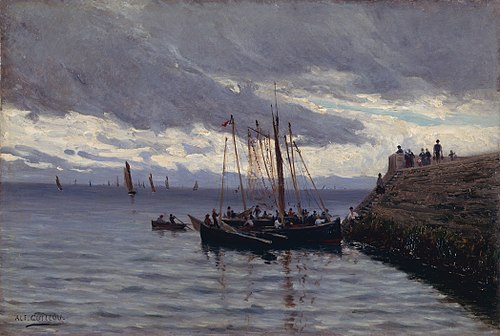 Arrivée des pêcheurs de sardines, , Alfred Guillou
