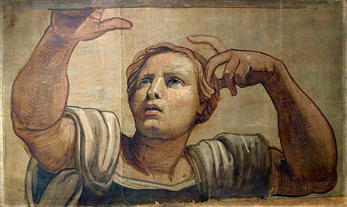 The Prophet Daniel (study for a mosaic in St Paul's Cathedral), , Alfred Stevens