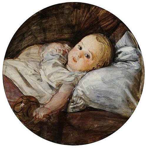 Head of a Baby, , Alfred Stevens