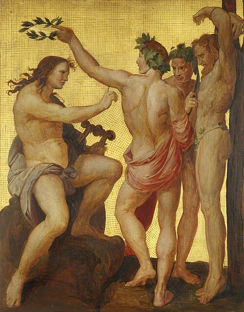 The Victory of Apollo over Marsyas (copy after Raphael), 1853, Alfred Stevens