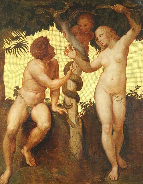 Adam and Eve (after Raphael), 1853, Alfred Stevens