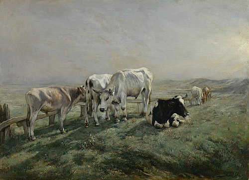 Meadow with cows, 1868, Alfred Verwée