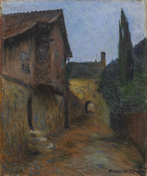 Street in Visby, 1900, Otto Alexis Holmstrom