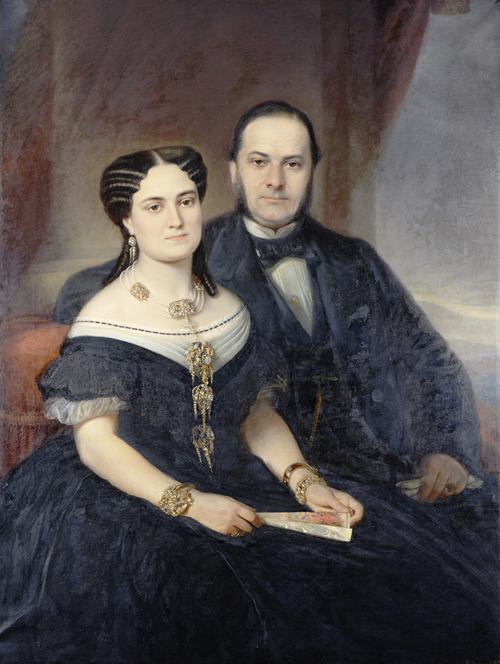 Retrato de José Iglésias e sua Mulher, 1867, José Rodrigues