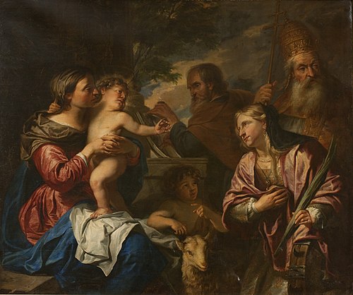The Mystic Marriage of St Catherine, 1650, Pieter Thijs