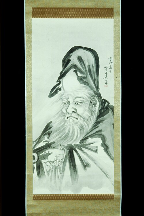 Jurōjin [center of a triptych], 1884, Kawanabe Kyōsai