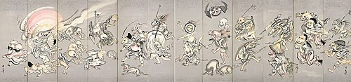 Night Procession of One Hundred Demons, 1800, Kawanabe Kyōsai