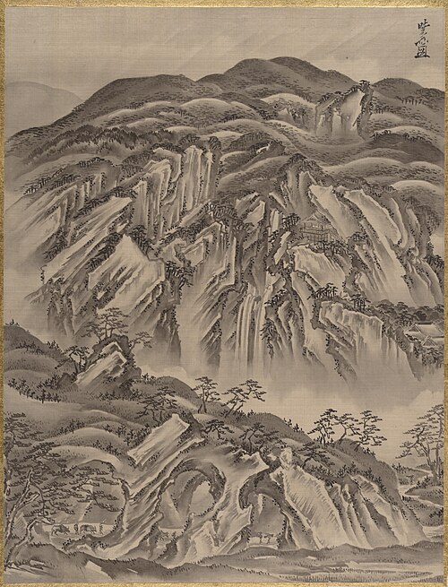 Rocky Landscape, 1887, Kawanabe Kyōsai